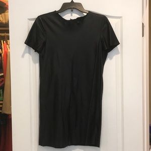 Faux leather T-shirt dress by Top Shop US sz 2